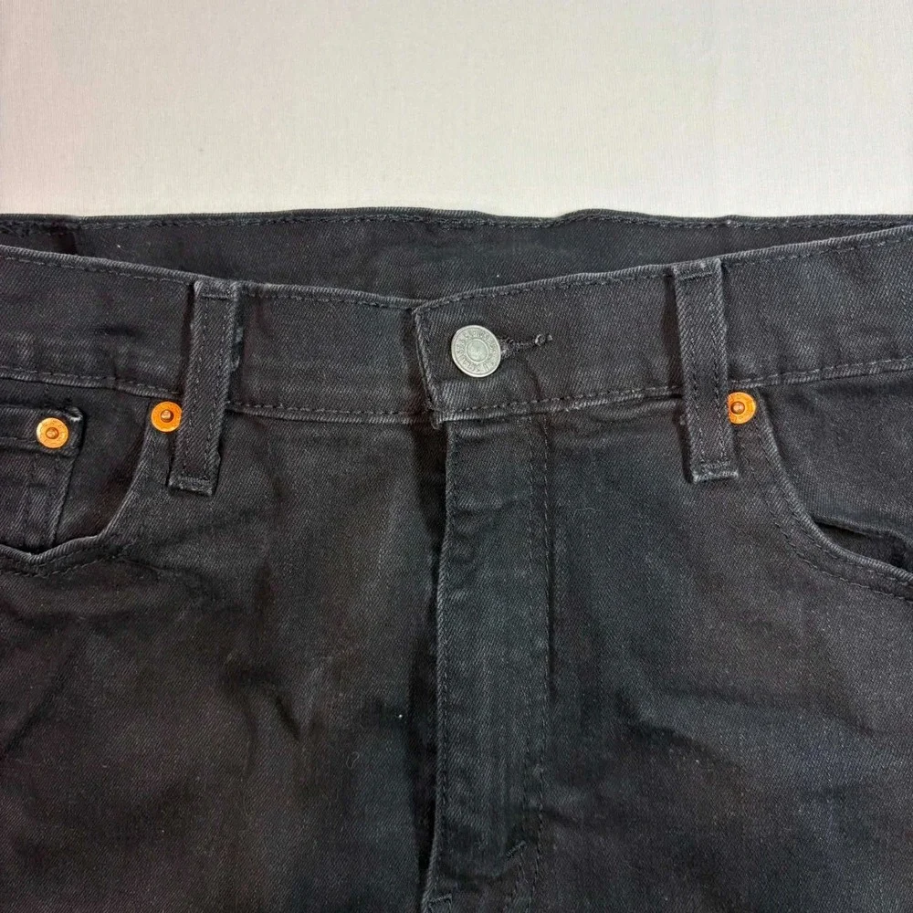 Levis 512 Mens Slim Taper Black Denim Jeans 36x32 W36 L32 Stretch Pants